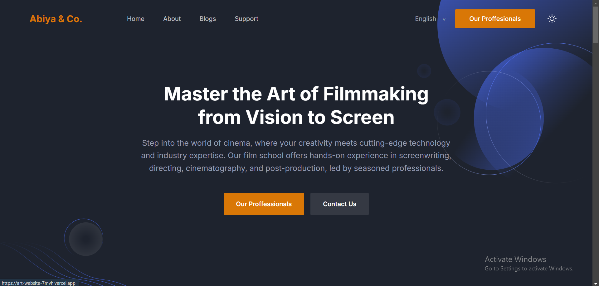 Global Talent Platform for Film Industry