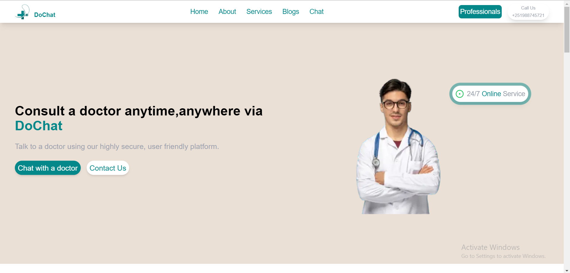 Live Chat Medical Consultation Platform